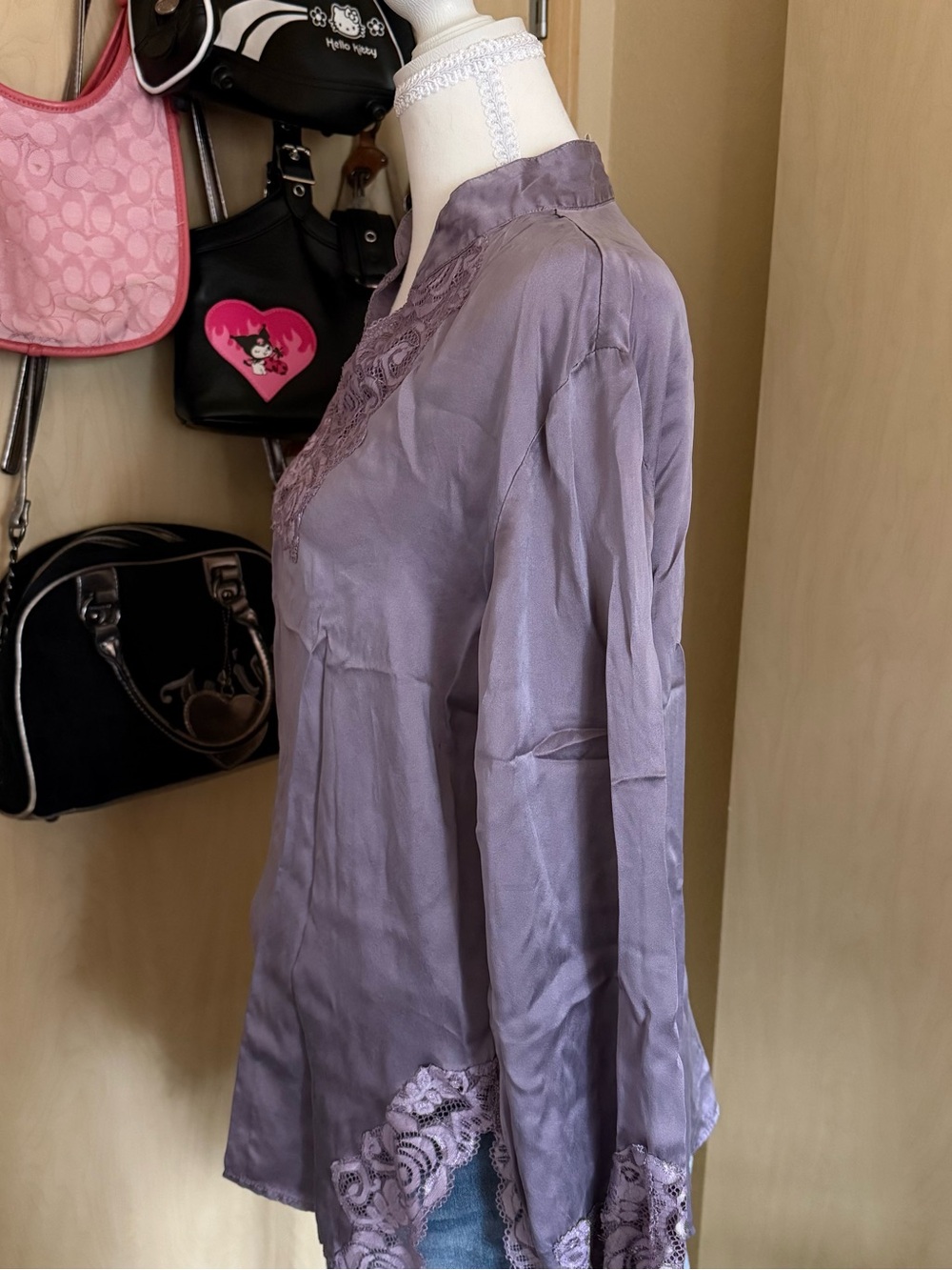 WinterSilks Lavender Satin Shell - Picture 5 of 6